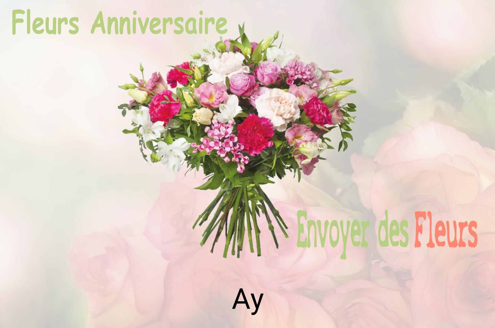 Bouquet de fleurs d’anniversaire livré à Ay